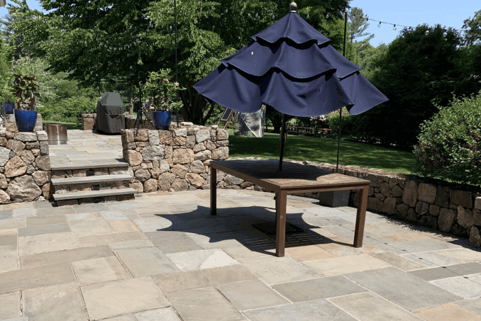 Patio hardscape after power washing — Fairfield County, CT